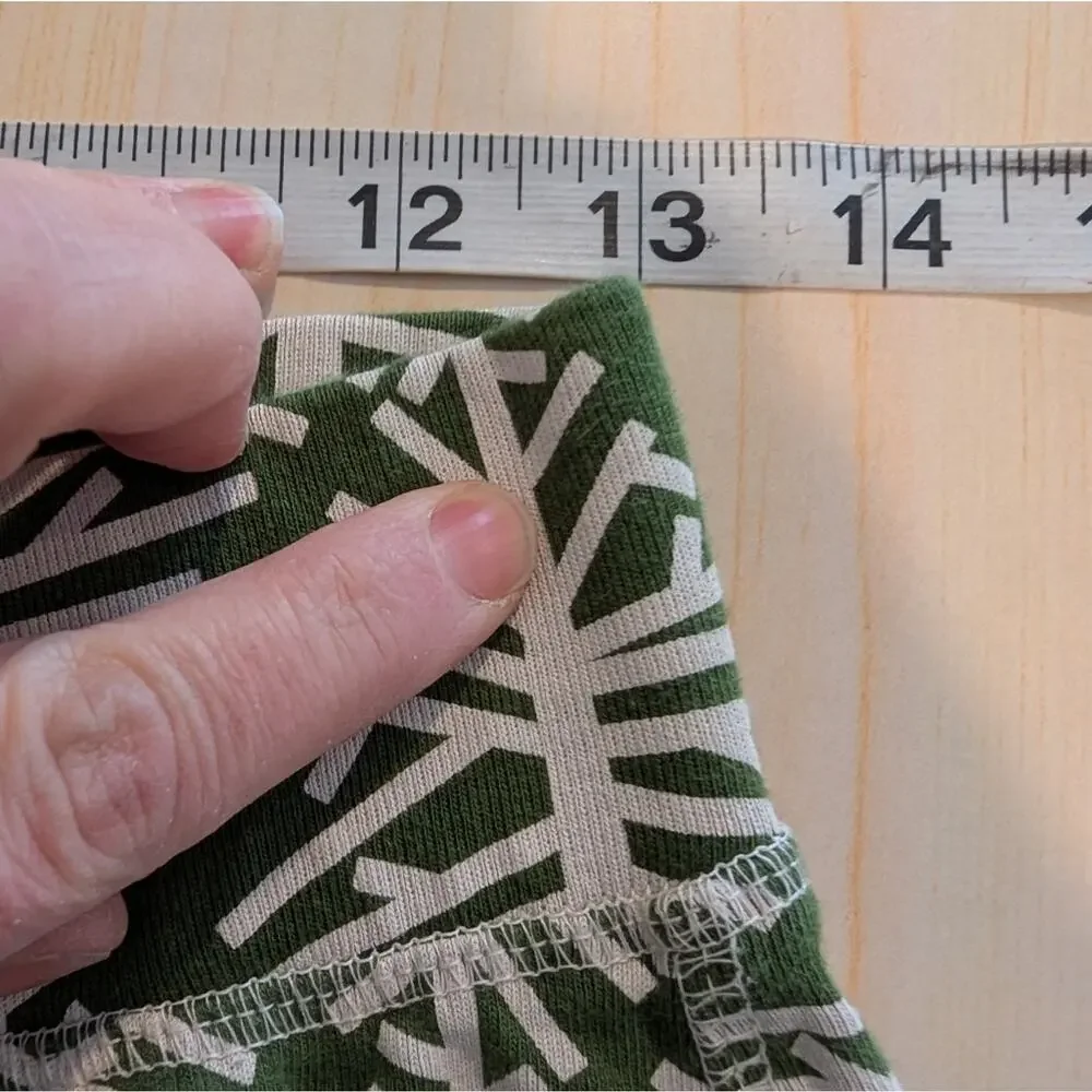 Pact Organic Cotton Pajama Set Green Tree Print Womens Small Lounge Set